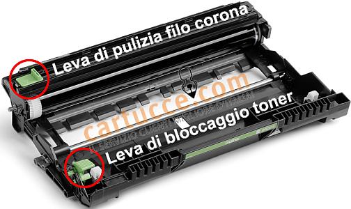 Tamburo DR-2510 leva pulizia filo corona e bloccaggio toner