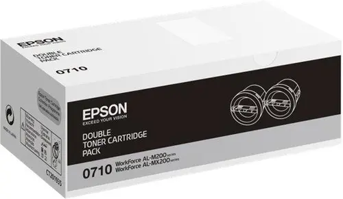 Toner nero C13S050710 Originale Epson 0710 confezione doppia